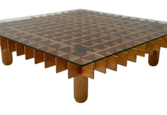 XL Kyoto Graphic Coffee Table by Gianfranco Frattini for Ghianda / Knoll, 1974